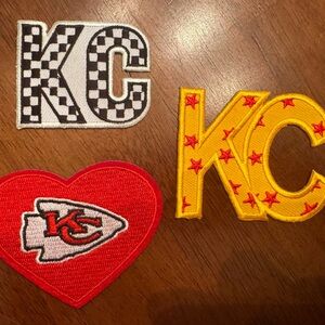 NEW Kansas City Chiefs Embroidered Patch Set